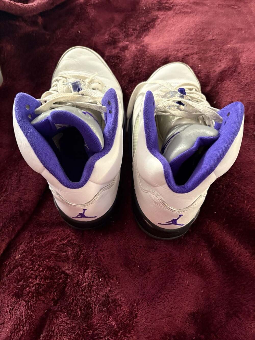 Nike Air Jordan 5 Retro Dark Concord White Purple Shoes
